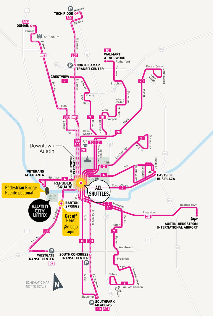 ACL Key routes map