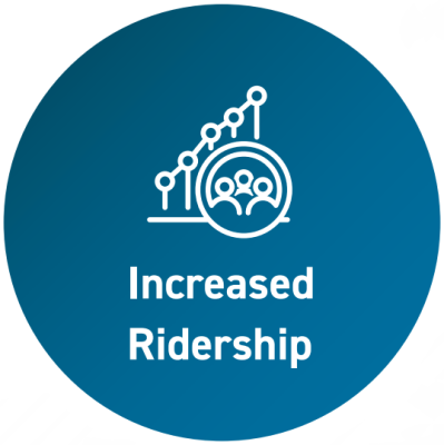 increased ridership icon