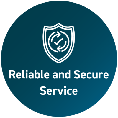 reliable and secure service icon