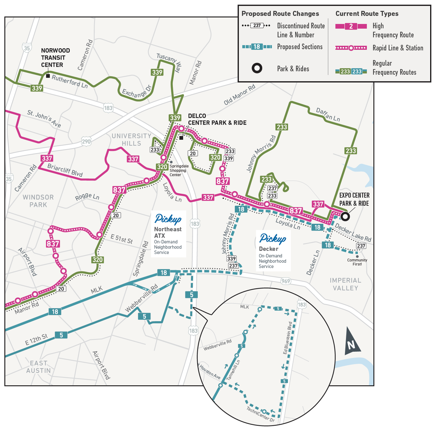 June Service Change Northeast Austin Routes