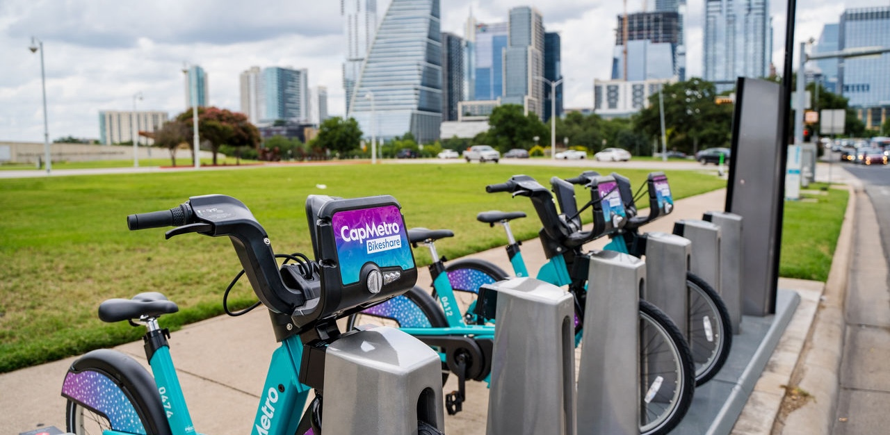 CapMetro Bikeshare bikes