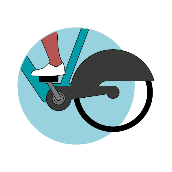 illustration of bike wheel