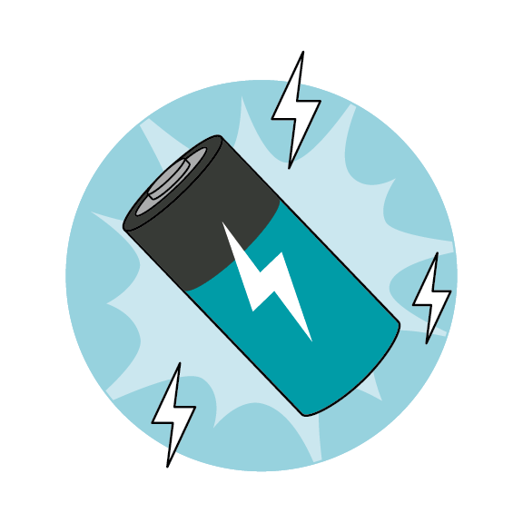 electric charged battery illustration