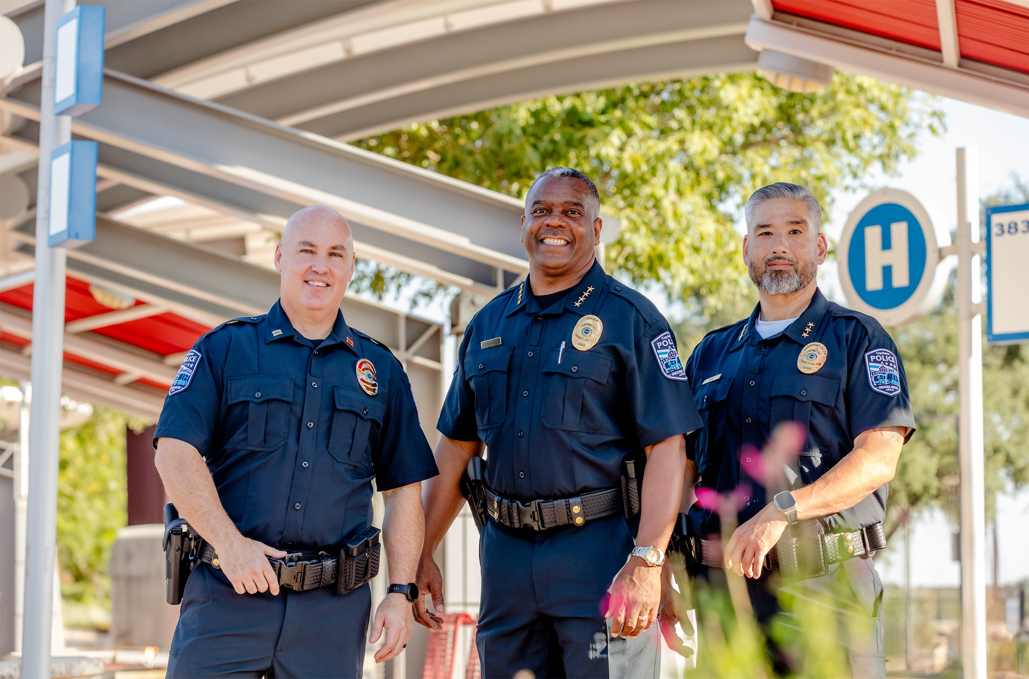 Transit Police officers posing together